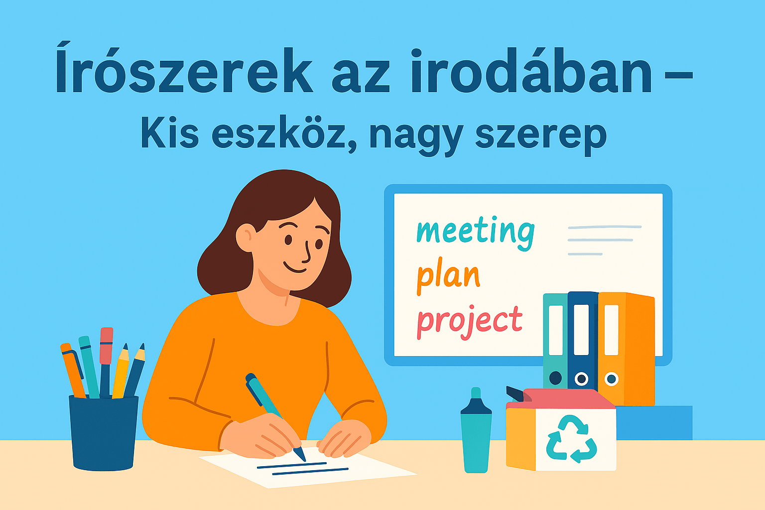 Írószerek az irodában